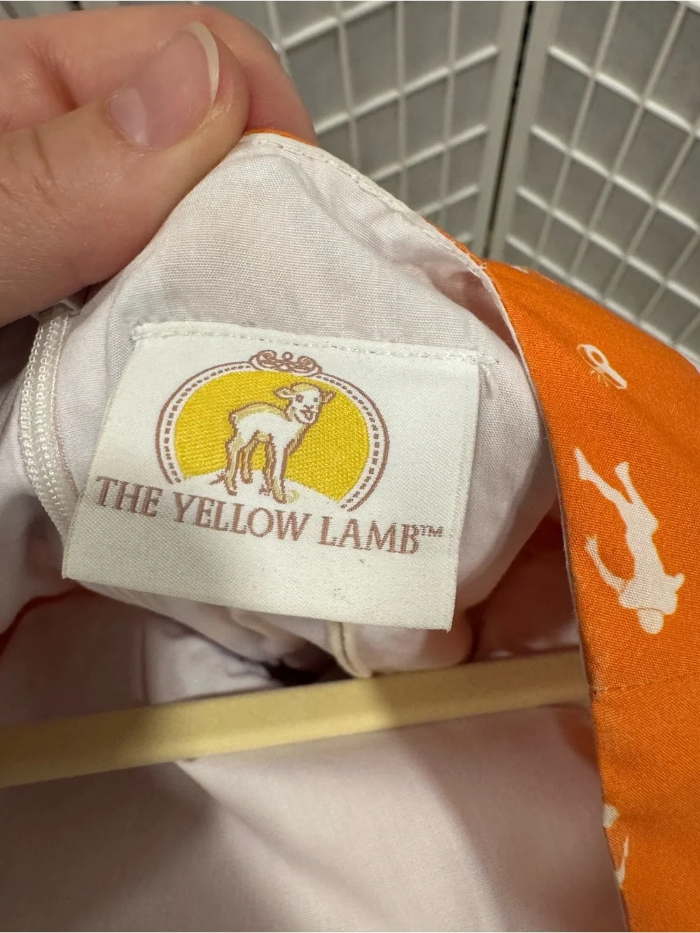 The Yellow Lamb Girls Game Day Orange & White Dress